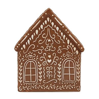 St. Nicholas Square Ceramic Gingerbread House Three Table Decor