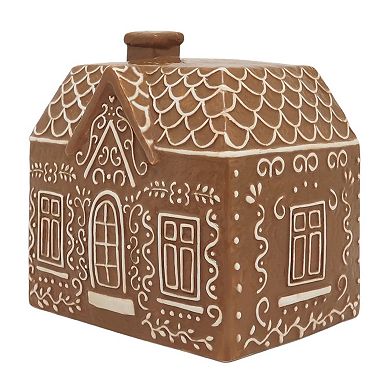 St. Nicholas Square Ceramic A-Frame Gingerbread House Table Decor