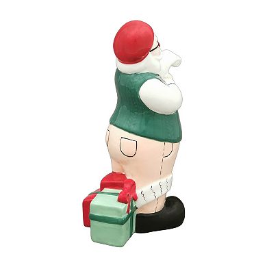 St. Nicholas Square Ceramic Santa Checking His List Table Decor