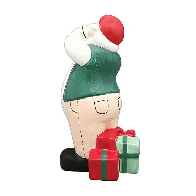 St. Nicholas Square Ceramic Santa Checking His List Table Decor