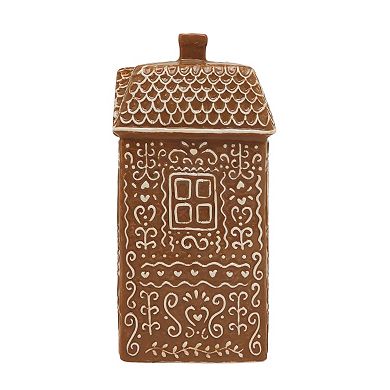 St. Nicholas Square Ceramic Gingerbread House Four Table Decor