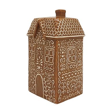 St. Nicholas Square Ceramic Gingerbread House Four Table Decor