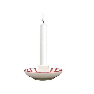 St. Nicholas Square® Striped Taper Christmas Candle Holder