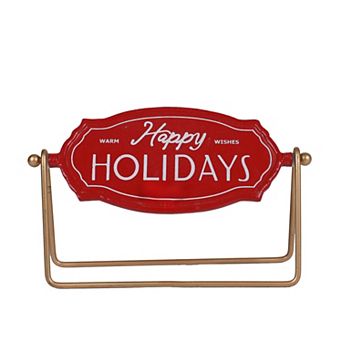 St. Nicholas Square® Double-Sided Happy Holidays Sentiment Table Decor