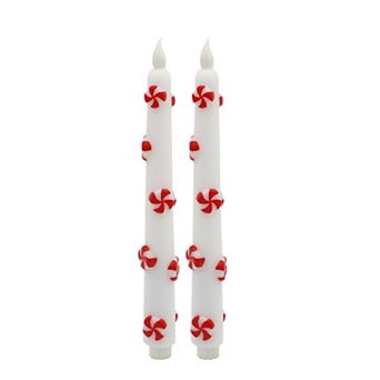 St. Nicholas Square® Candy LED 2 pc Taper Candle Set