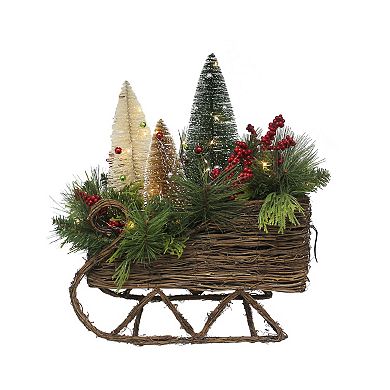 St. Nicholas Square® Wicker Sled Botanical Sitabout Arrangement