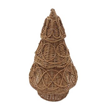 St. Nicholas Square® Natural Wicker Tree Sitabout Table Decor