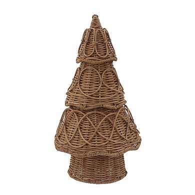 St. Nicholas Square® Natural Wicker Tree Sitabout Table Decor