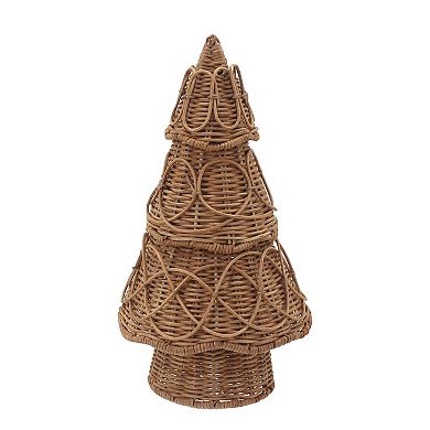 St. Nicholas Square® Natural Wicker Tree Sitabout Table Decor