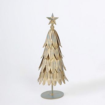 St. Nicholas Square® Brushed Metal Christmas Tree Table Decor