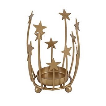 St. Nicholas Square® Metallic Gold Finish Star Tealight Holder