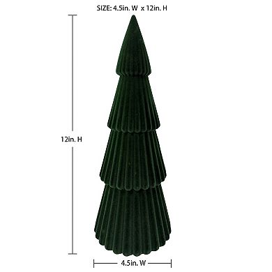 St. Nicholas Square Flocked Green Tree Table Decor