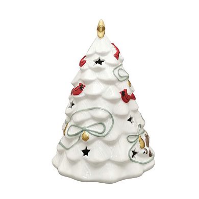 St. Nicholas Square® Ceramic LED Bird Christmas Tree Table Decor