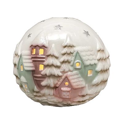 St. Nicholas Square® Ceramic Village LED Orb Table Decor