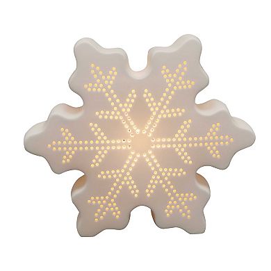 St. Nicholas Square® Ceramic LED Snowflake Table Decor
