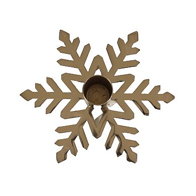 St. Nicholas Square® Gold Finish Snowflake Taper Candle Holder