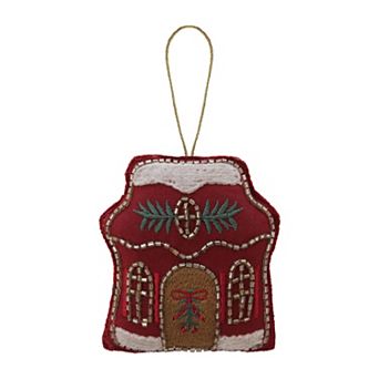 St. Nicholas Square® Plush & Beaded House Christmas Ornament