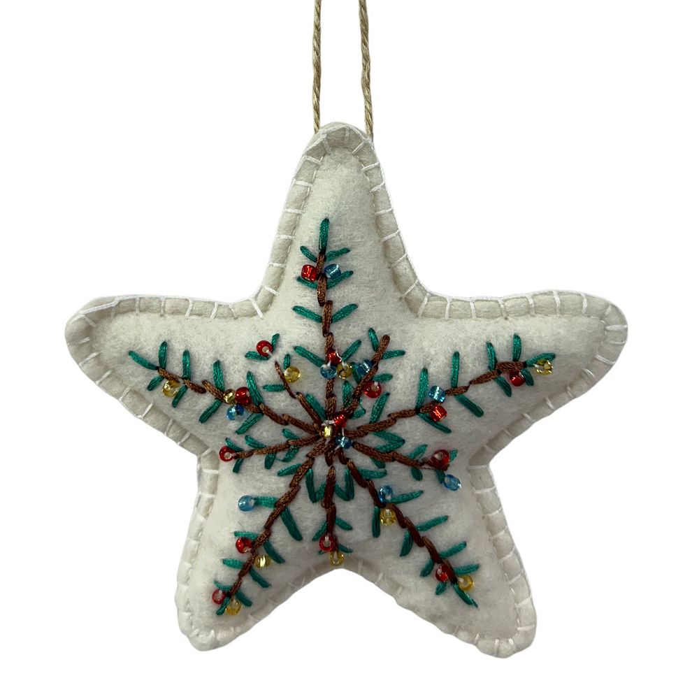 St. Nicholas Square® Plush Embroidered Star Christmas Ornament