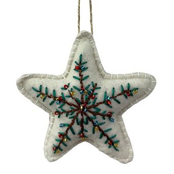 St. Nicholas Square® Plush Embroidered Star Christmas Ornament