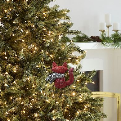 St. Nicholas Square® Polyester Felted Fox Christmas Ornament