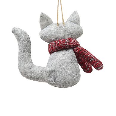 St. Nicholas Square® Polyester Felted Fox Christmas Ornament