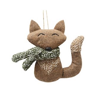 St. Nicholas Square® Polyester Felted Fox Christmas Ornament