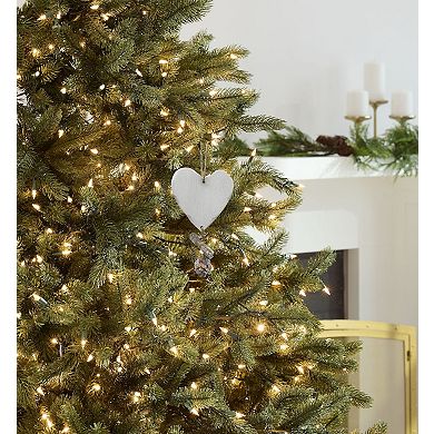 St. Nicholas Square® Wooden Christmas Ornament with Pinecone Accent