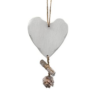 St. Nicholas Square® Wooden Christmas Ornament with Pinecone Accent