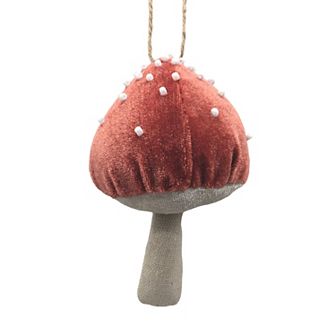 St. Nicholas Square® Beaded Fabric Mushroom Christmas Ornament