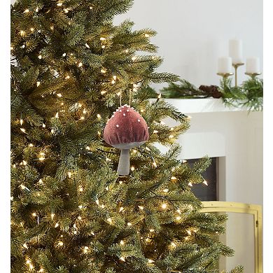St. Nicholas Square® Beaded Fabric Mushroom Christmas Ornament