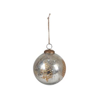 St. Nicholas Square® Glass Metallic Etched Christmas Ornament