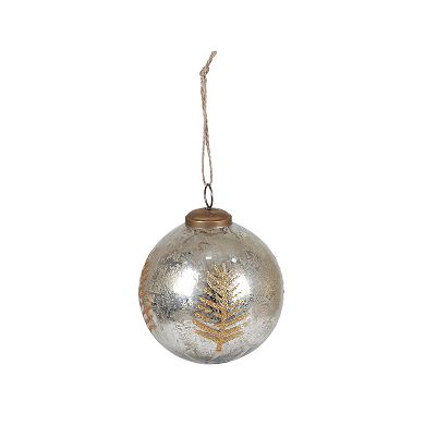 St. Nicholas Square® Glass Metallic Etched Christmas Ornament