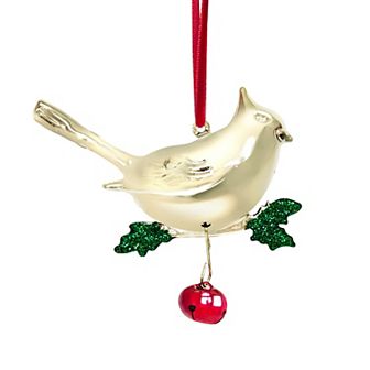 St. Nicholas Square® Metal Bird with Bell Christmas Ornament