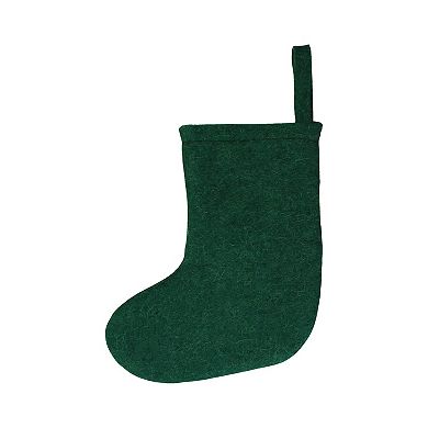 St. Nicholas Square Mini Green Bow Christmas Stocking