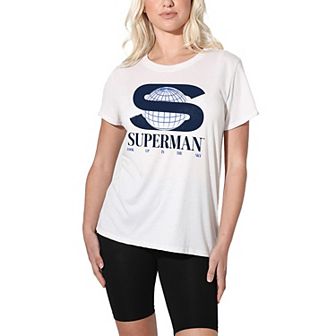 Women's DC Comics Superman S World Logo Graphic Tee