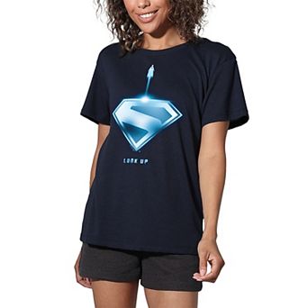 Women's DC Comics Superman Look Up Shield Loose Graphic Tee