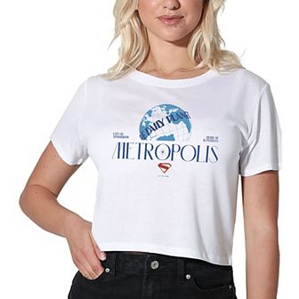 Women's DC Comics Superman Metropolis Graphic Crop Tee