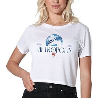 Women's DC Comics Superman Metropolis Graphic Crop Tee