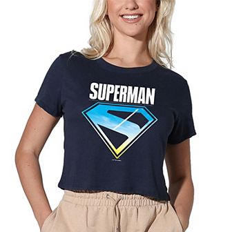 Women's DC Comics Superman 2025 New Logo Graphic Crop Tee