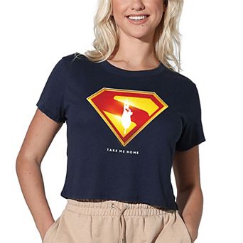 Women's DC Comics Superman Take Me Home Shield Graphic Crop Tee