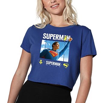 Women's DC Comics Superman 2025 Comic Run Graphic Crop Tee