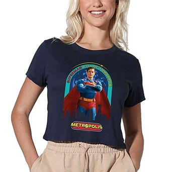 Women's DC Comics Superman City of Tomorrow Graphic Crop Tee