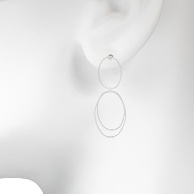 LC Lauren Conrad Two Ring Drop Nickel Free Earrings