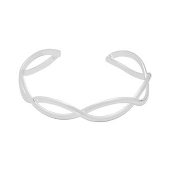 LC Lauren Conrad Silver Tone Twisted Metal Cuff Bracelet