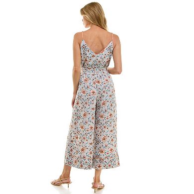 Women's Luxology Tie Waist Floral Jumpsuit
