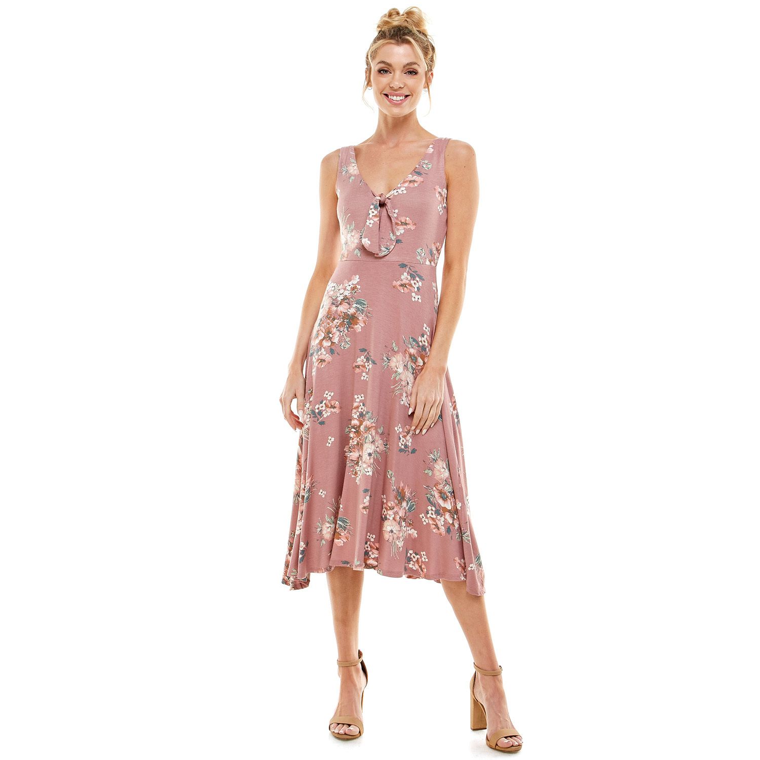 Женские платья Luxology Tie Front Floral Maxi Dress