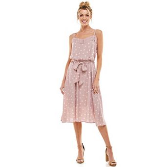 Women's Luxology Self-Belted Midi Dress