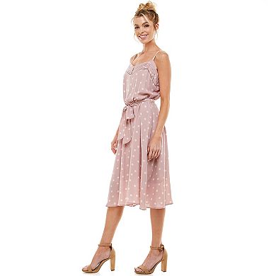 Women's Luxology Self-Belted Midi Dress