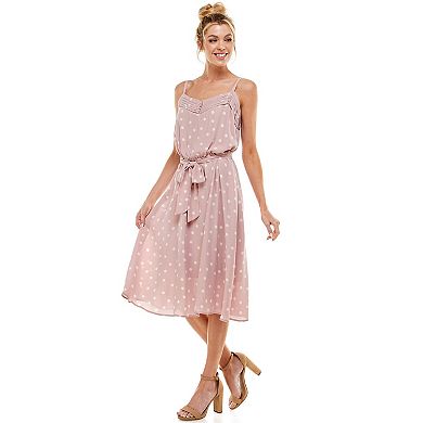 Women's Luxology Self-Belted Midi Dress