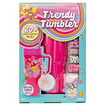 Just My Style Personalize Your Own Tumbler with 20+ Water-Resistant Decals